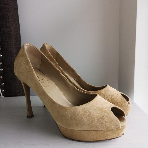 YSL Saint Laurent Suede Heels 39.5 - Picture 1 of 5